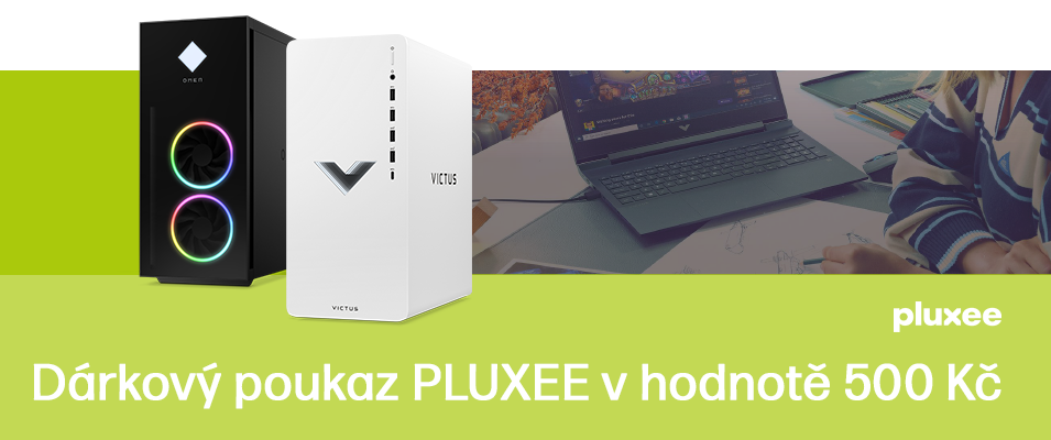 Získejte poukázku Pluxee v hodnotě 500 Kč za nákup desktopů a notebooků HP